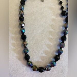 West Germany Vintage Choker Necklace with Crystal Beads